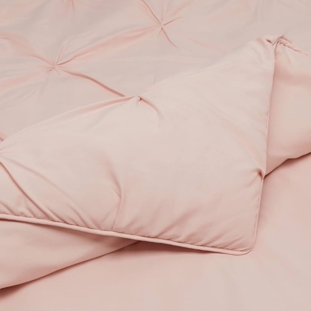 Pink Pinch Pleat Comforter Set - Picture 3 of 3